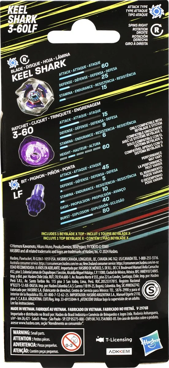 Hasbro Beyblade X Keel Shark - Multicolor