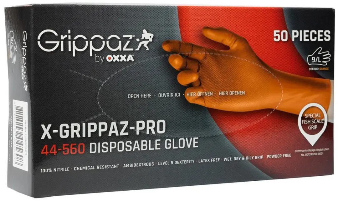 Oxxa M-Safe 246OR Nitril Grippaz Handschoenen - XL - 50 Stuks