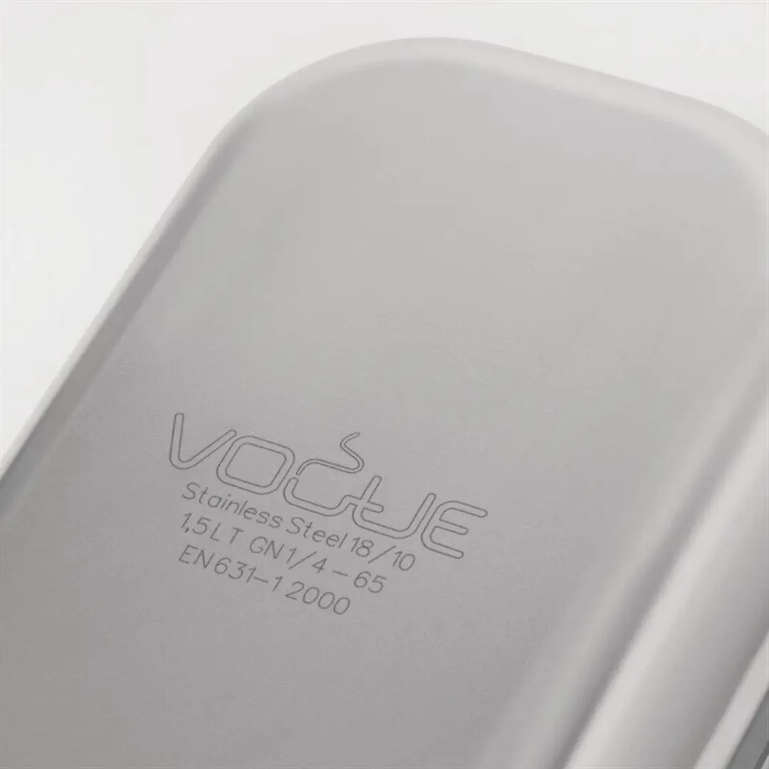 Vogue RVS GN 1/4 Bak 65mm - Grijs