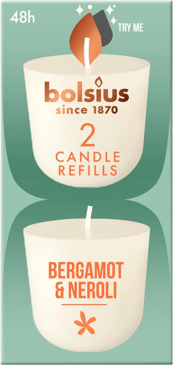 Bolsius Geurkaars Navulling Bergamot & Neroli - Beige