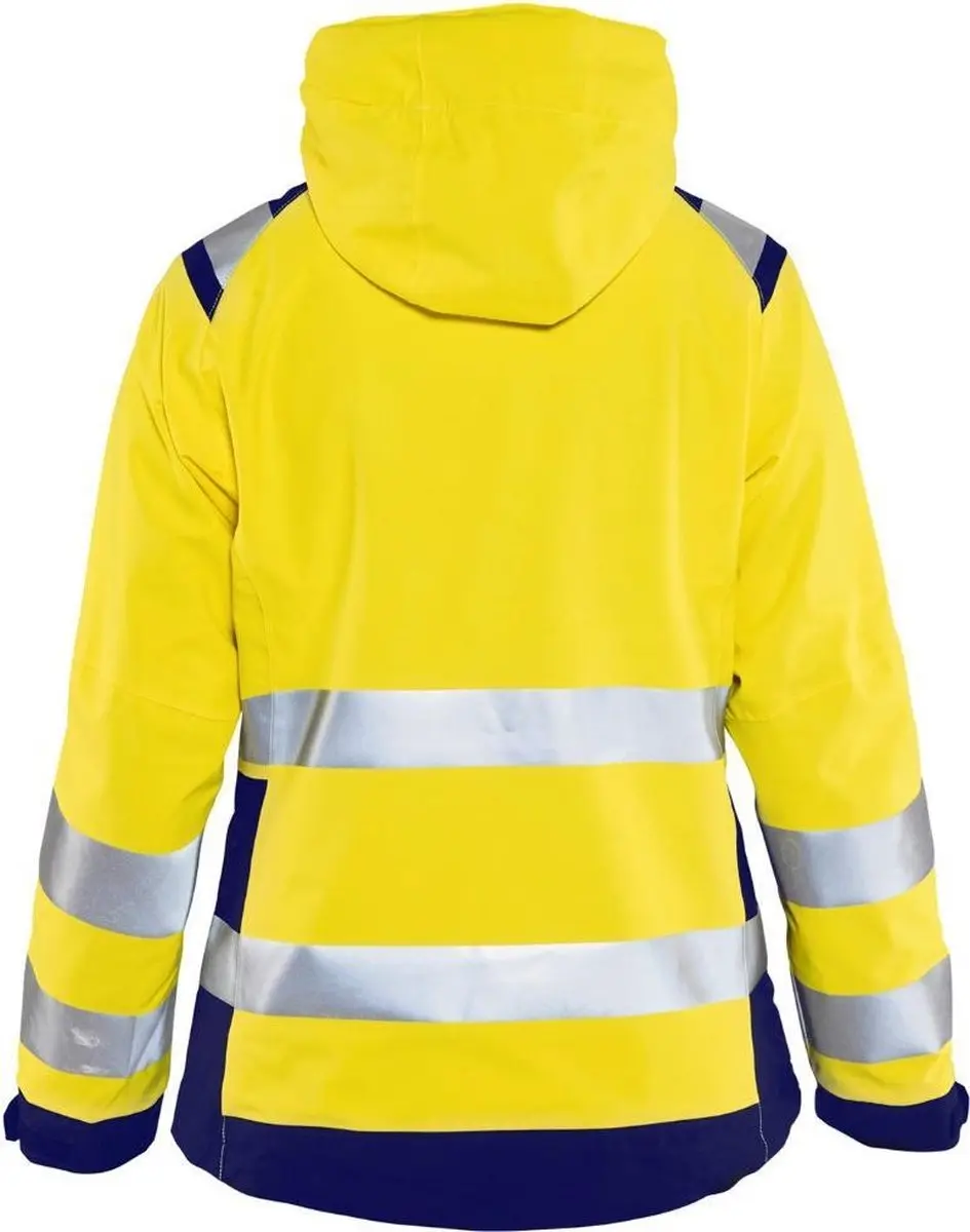 Blåkläder 4904-1987 Dames Shell Jack - High Vis Geel/Marineblauw S