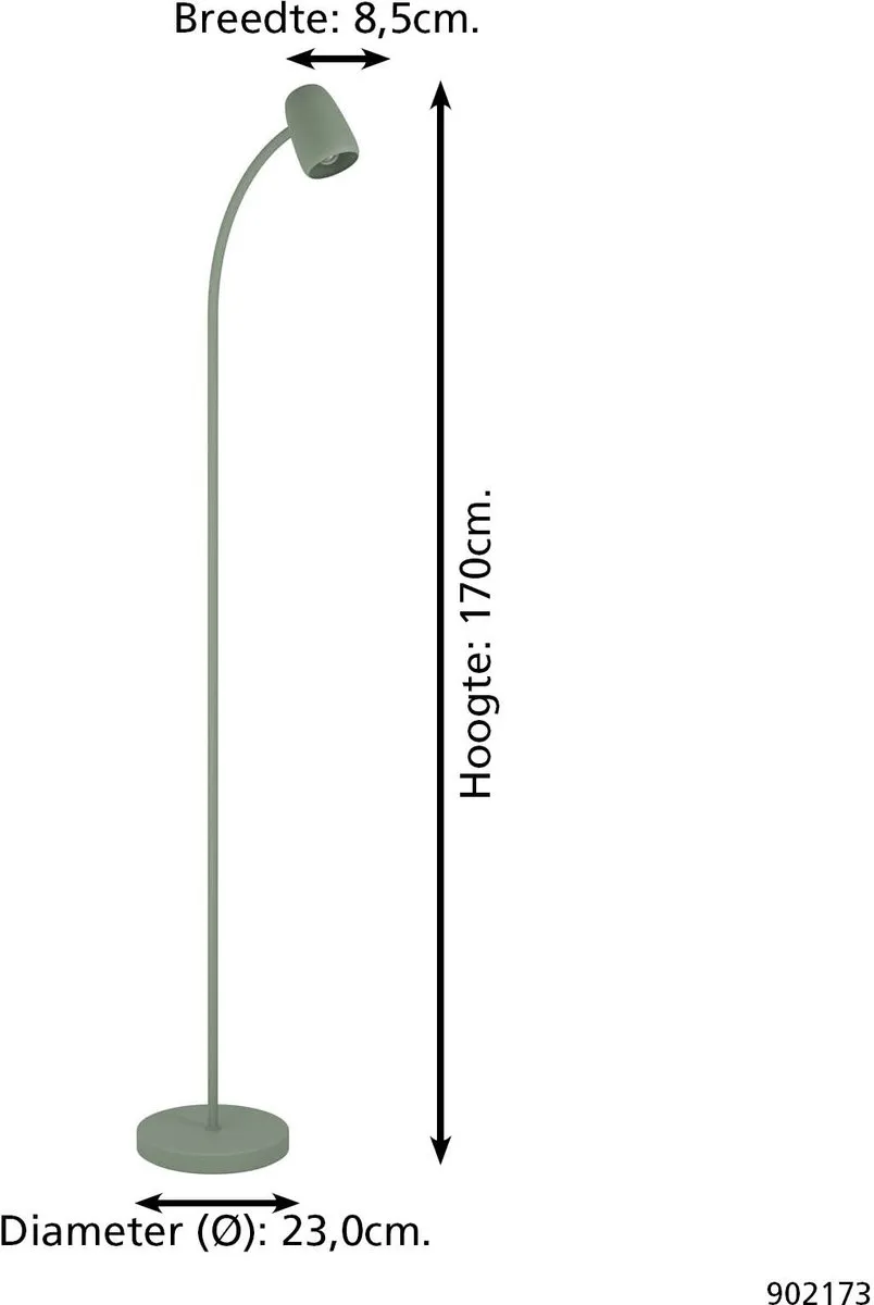 Eglo Carlo Vloerlamp E14 - 170cm - Groen