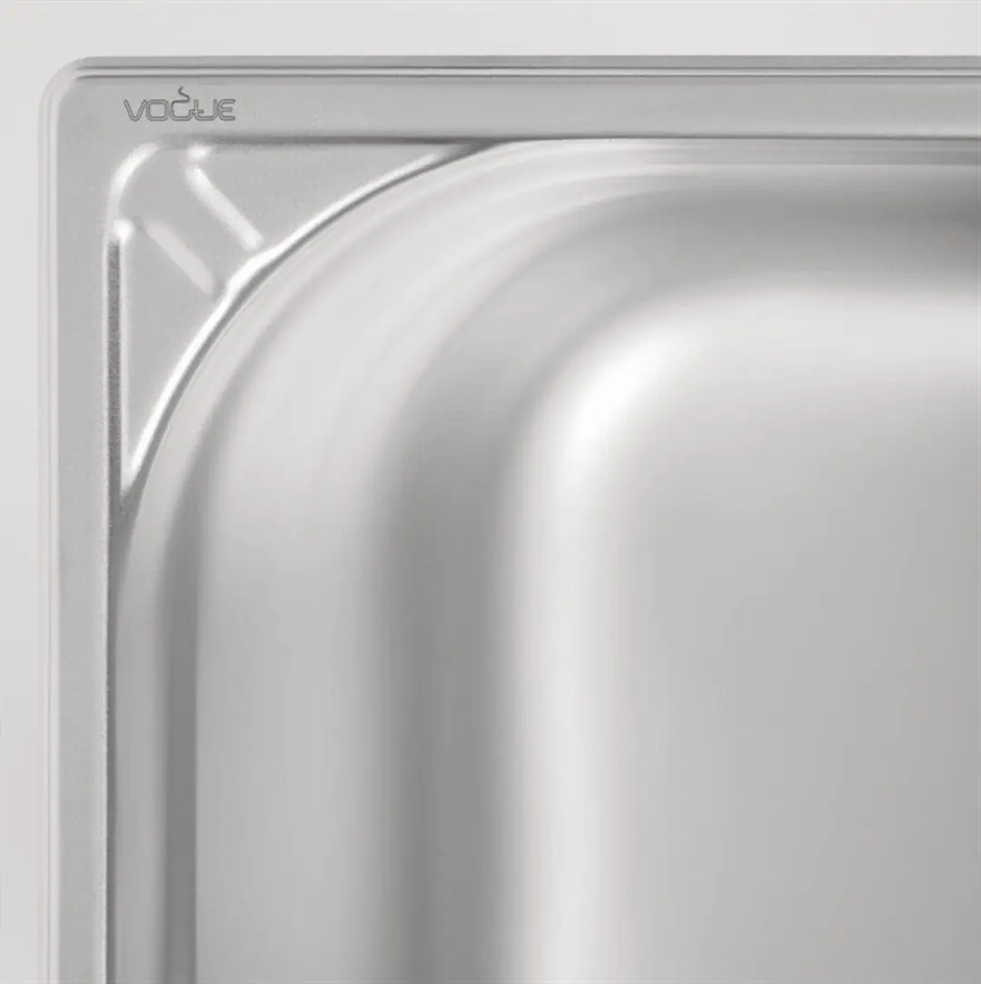 Vogue RVS GN1/2 Bak 200mm DW441 - Grijs