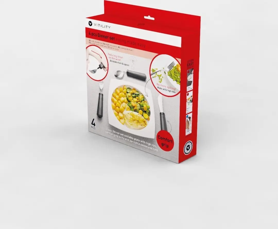 Vitility Dinerset 4-delig - 25cm - Wit - afbeelding 6 van 6