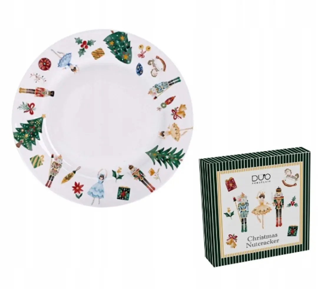 Duo Kerst Notenkraker Porseleinen Bord