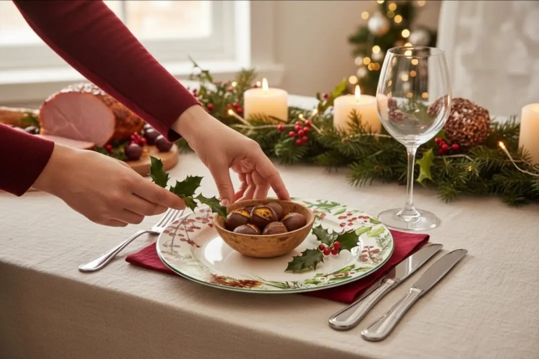 Duo Kerst Notenkraker Porseleinen Bord - Feestelijk