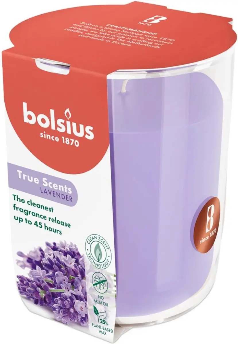 Bolsius True Scents Lavender Geurkaars - Wit