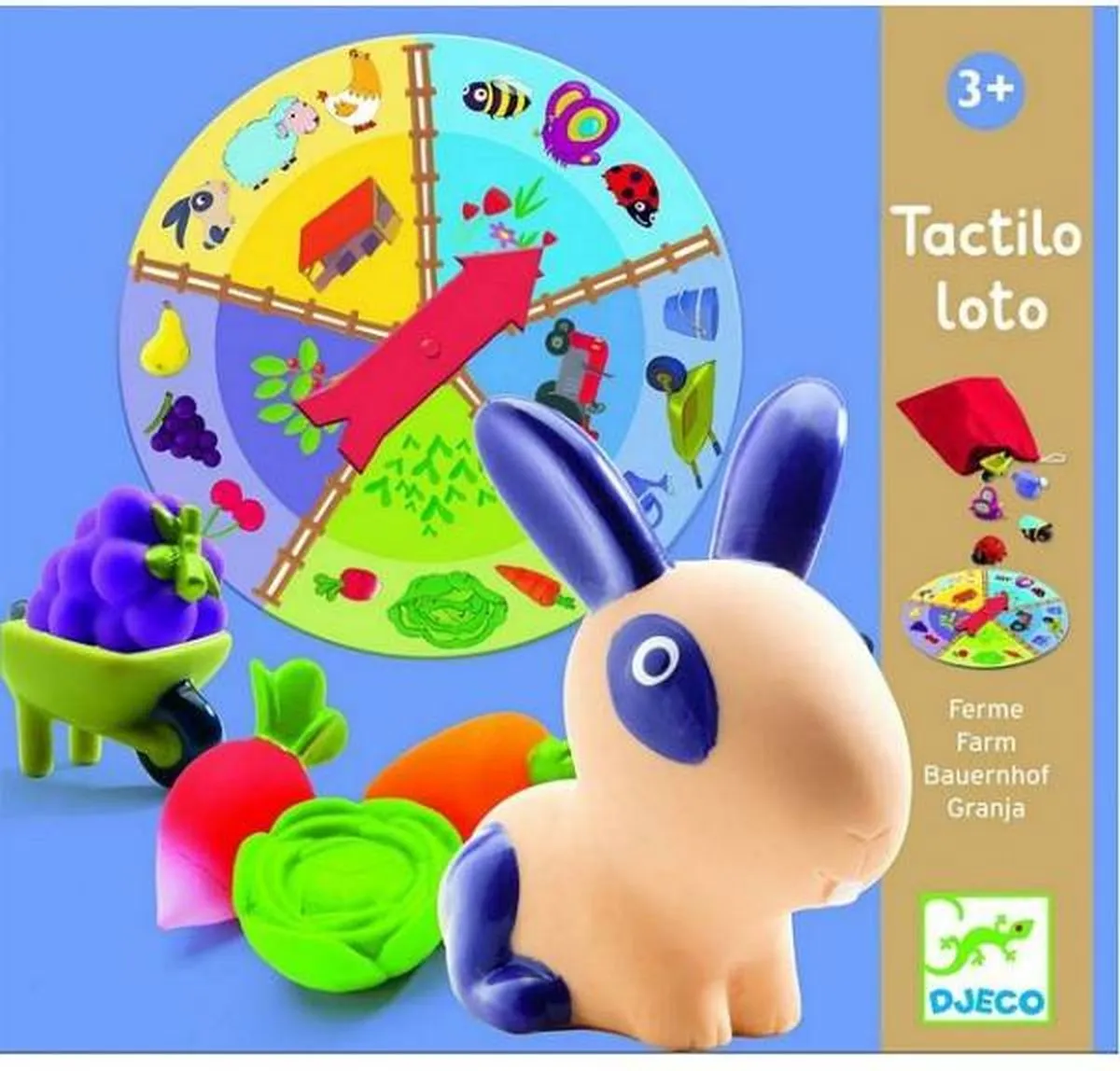 Djeco Tactilo Lotto Boerderij DJ08135 - 4 Spelers