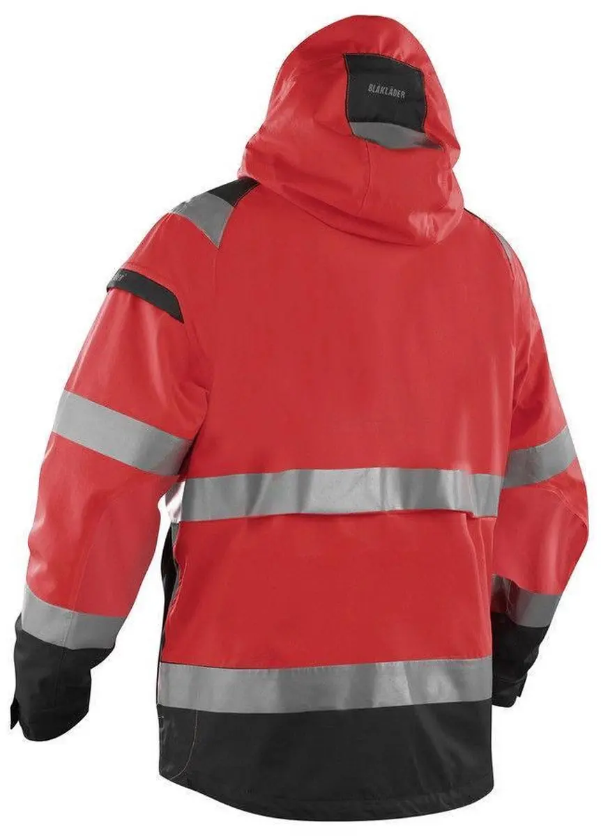 Blåkläder 4987-1987 Shell Jack High Vis - XXXL - Rood/Zwart
