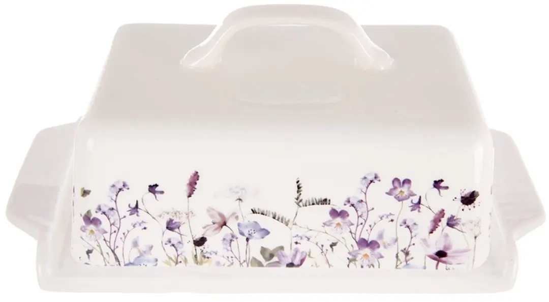Orion Botervloot Porselein Wit Bloemen LOUKA - 2-delig