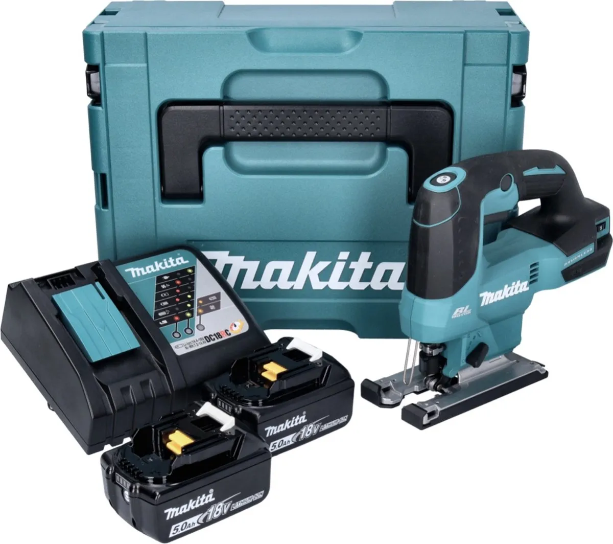 Makita DJV184RTJ Decoupeerzaag - 2x 5Ah accu + lader - afbeelding 6 van 6