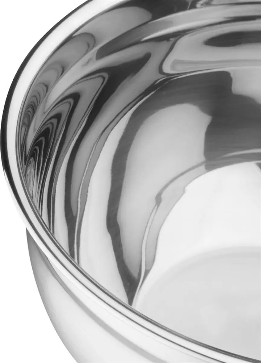 Vogue GG022 RVS Kom met Siliconen Bodem 5L - Zilver