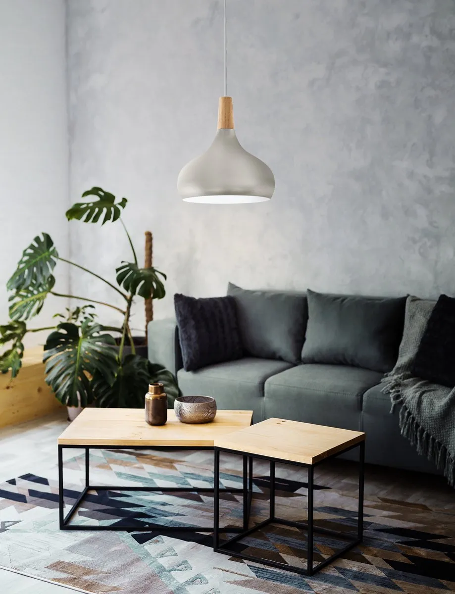 Eglo Sabinar Hanglamp E27 - Ø28cm - Zilver - afbeelding 6 van 6