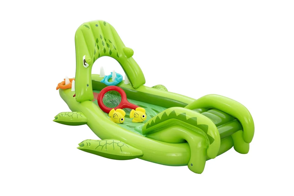 Bestway Later Gator 53169 Opblaas Speelcentrum - 163cm Groen/Multicolor - afbeelding 2 van 6