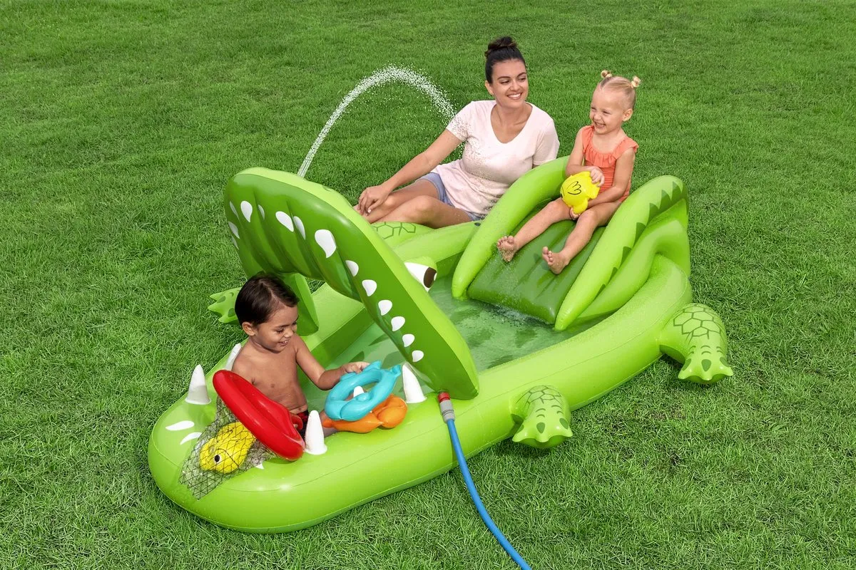Bestway Later Gator 53169 Opblaas Speelcentrum - 163cm Groen/Multicolor - afbeelding 4 van 6