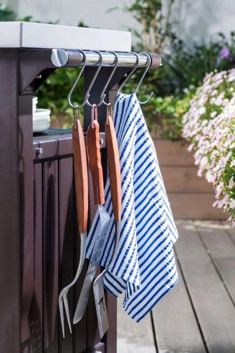 Keter Grilltafel Bar Tuinopslag 183L - Bruin/Grafiet