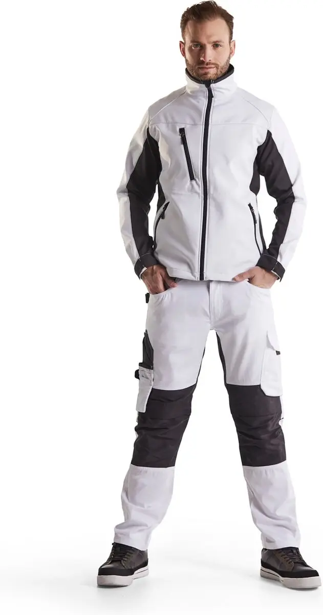 Blåkläder 4950 Softshell Jack - S - Wit/Donkergrijs