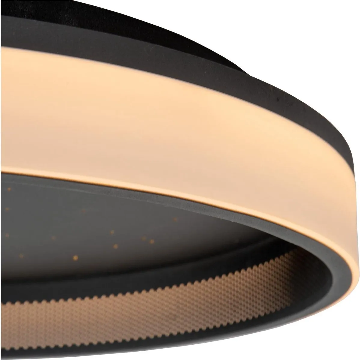 Lucide Estreja Plafondlamp Ø40cm - LED 3 StepDim Zwart