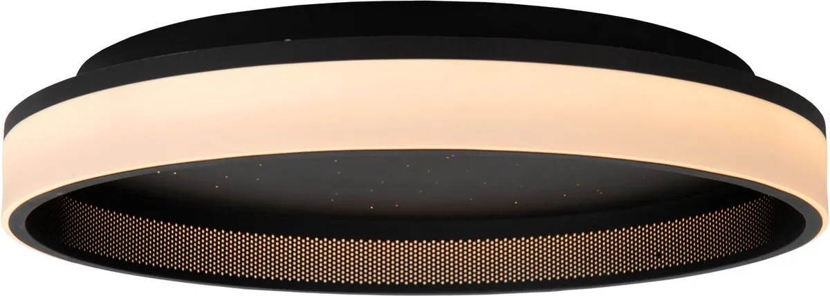 Lucide Estreja Plafondlamp Ø40cm - LED 3 StepDim Zwart