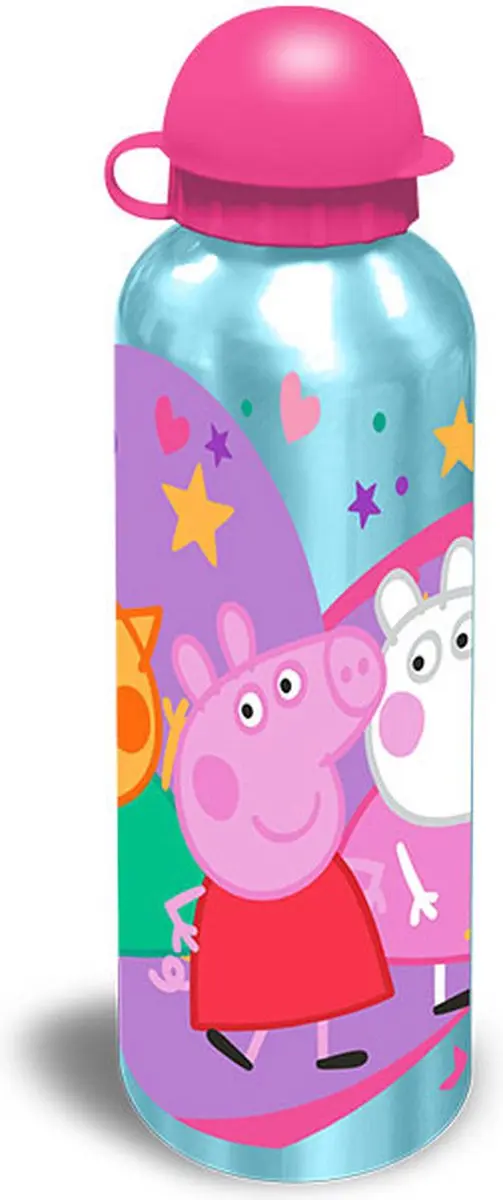 Peppa Pig Aluminium Drinkfles 500ml - Asorti 3 Kleuren