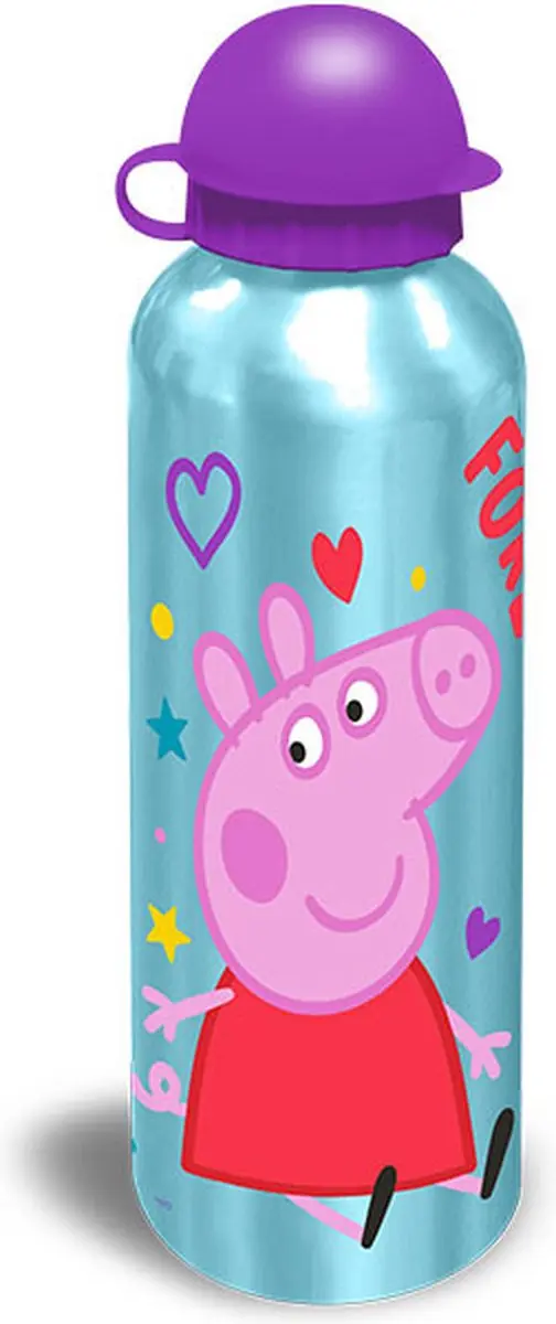 Peppa Pig Aluminium Drinkfles 500ml - Asorti 3 Kleuren
