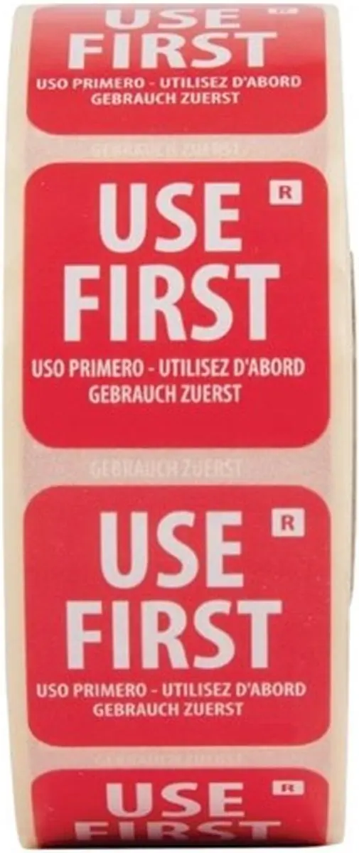 Vogue Voedseletiketten E149 - Rood - 1000 Stuks
