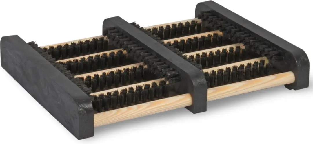 Talen Tools Voetenveger Dubbel - Harde Kunststof Borstels - Zwart