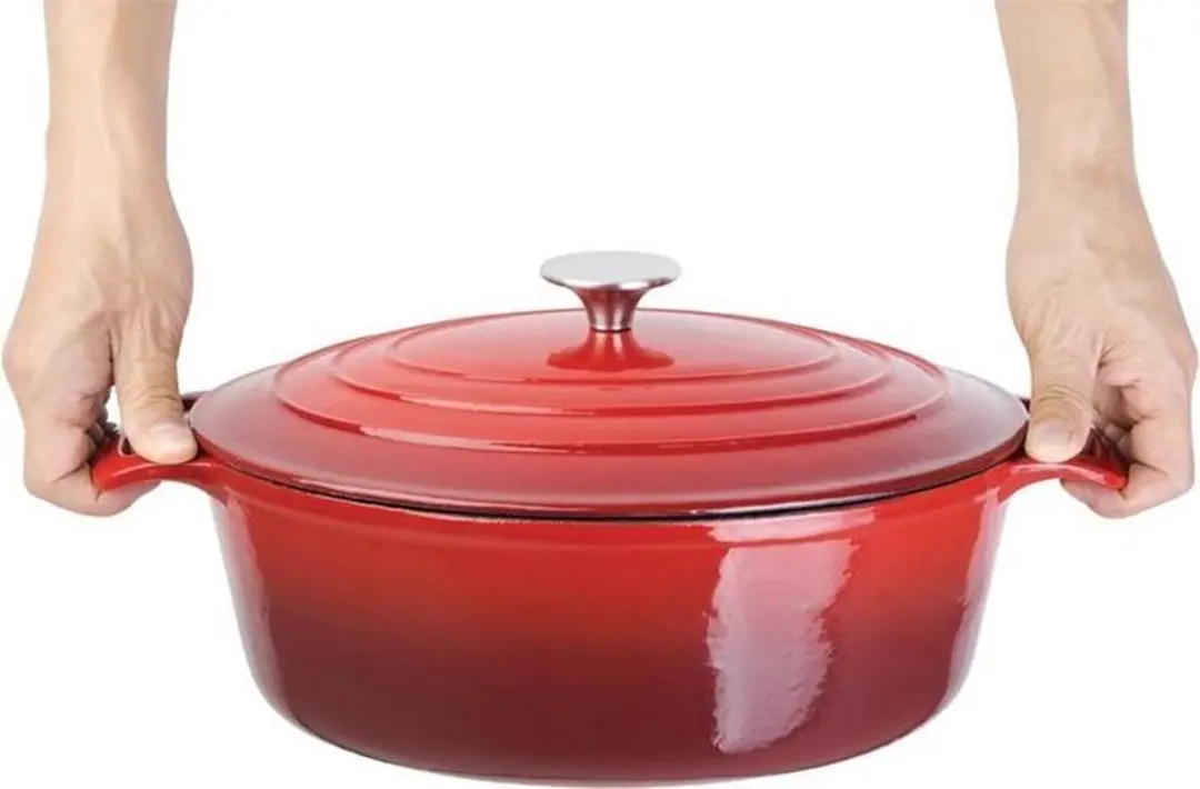 Vogue Ovale Braadpan 6L - Rood - afbeelding 6 van 6