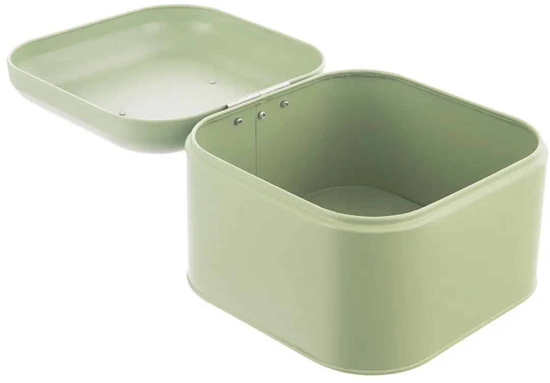 Orion Greenish Metalen Broodtrommel - Groen 20x20x17cm