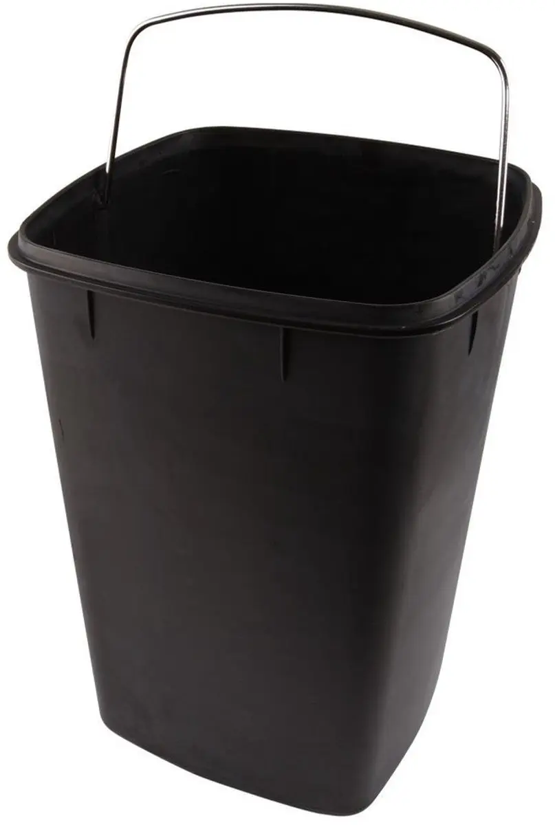 Orion Stalen Prullenbak 12L - Pedaal - Zilver/Zwart