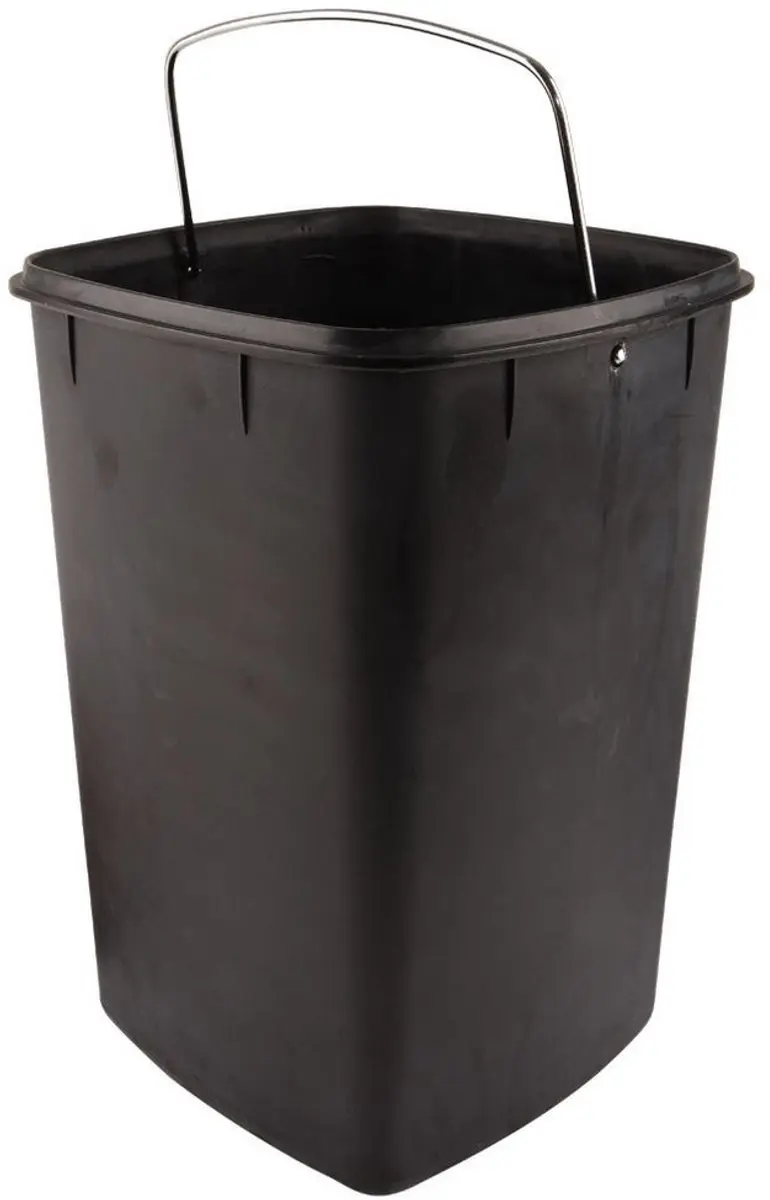 Orion Stalen Prullenbak 12L - Pedaal - Zilver/Zwart