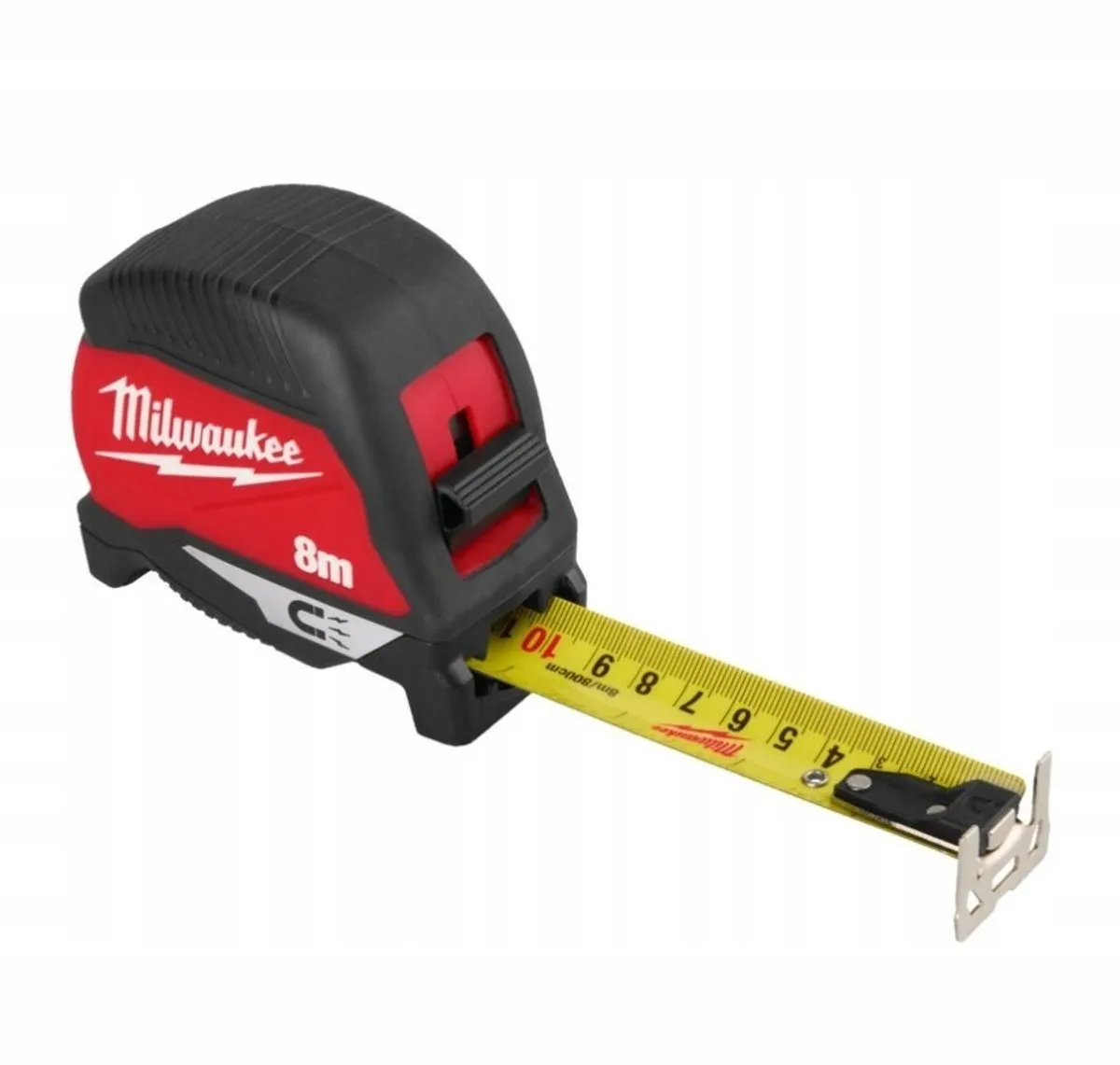 Milwaukee Meetlint 8m Premium Magnetisch Gen 4 - Rood/Zwart