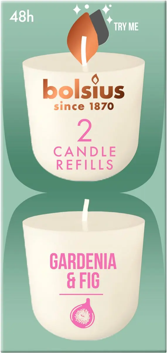 Bolsius Geurkaars Navulling Gardenia & Fig - Wit