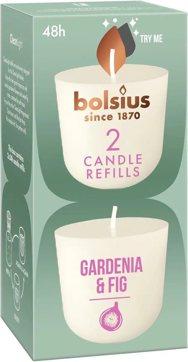 Bolsius Geurkaars Navulling Gardenia & Fig