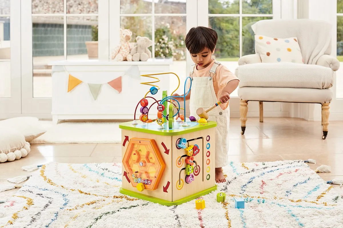 Hape Kleine Diertjes Speelkubus 407803 - Veelkleurig - afbeelding 6 van 6