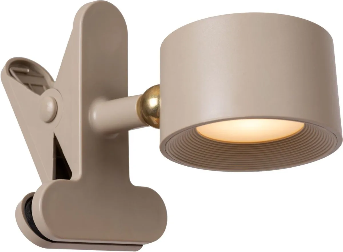Lucide JOLAN Oplaadbare LED Bureaulamp - 3,5W 2700K/5700K - Taupe