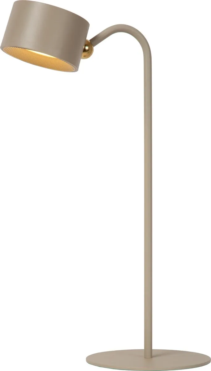 Lucide JOLAN Oplaadbare LED Bureaulamp - 3,5W 2700K/5700K - Taupe