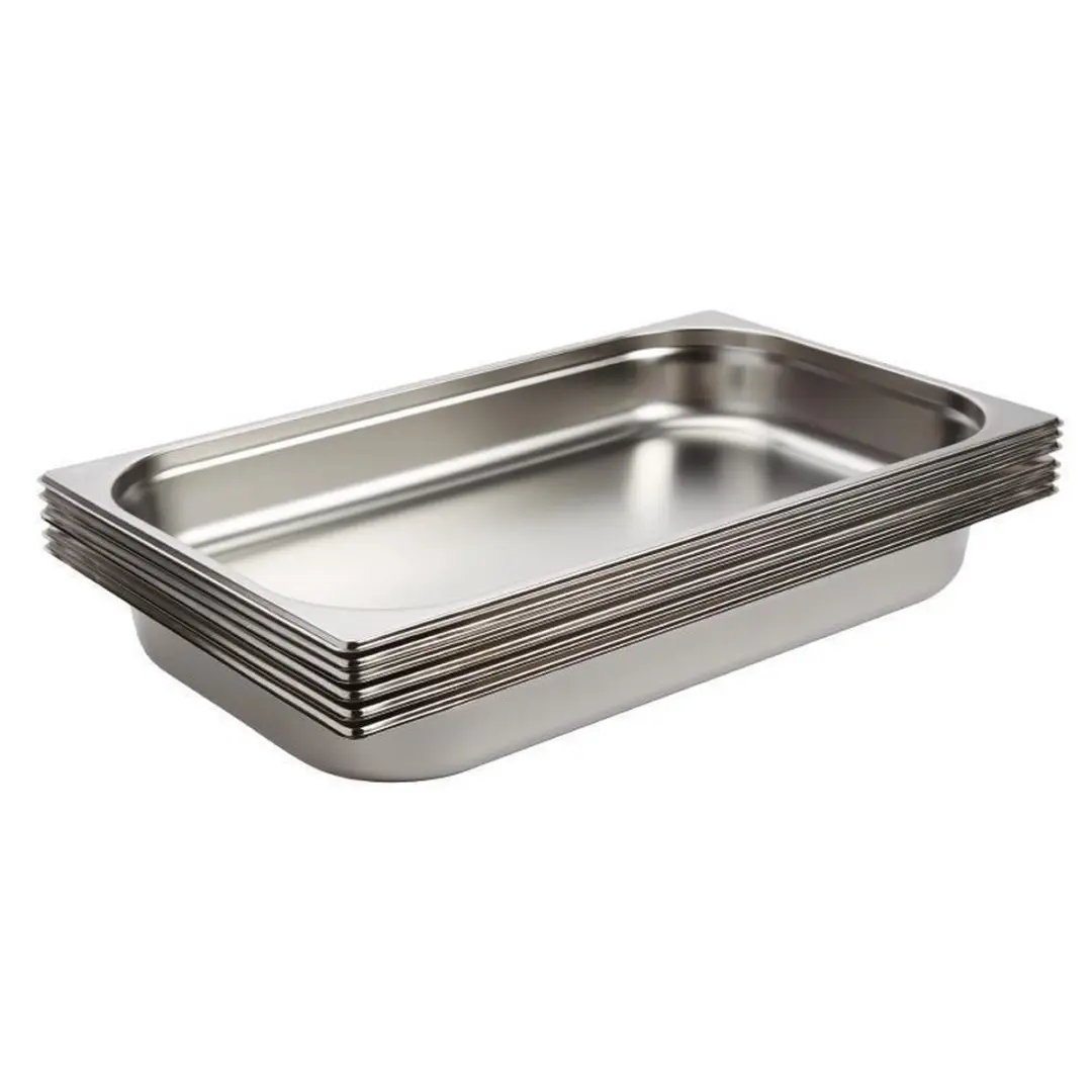 Vogue RVS GN 1/1 Bak 65mm - 9L - Zilver