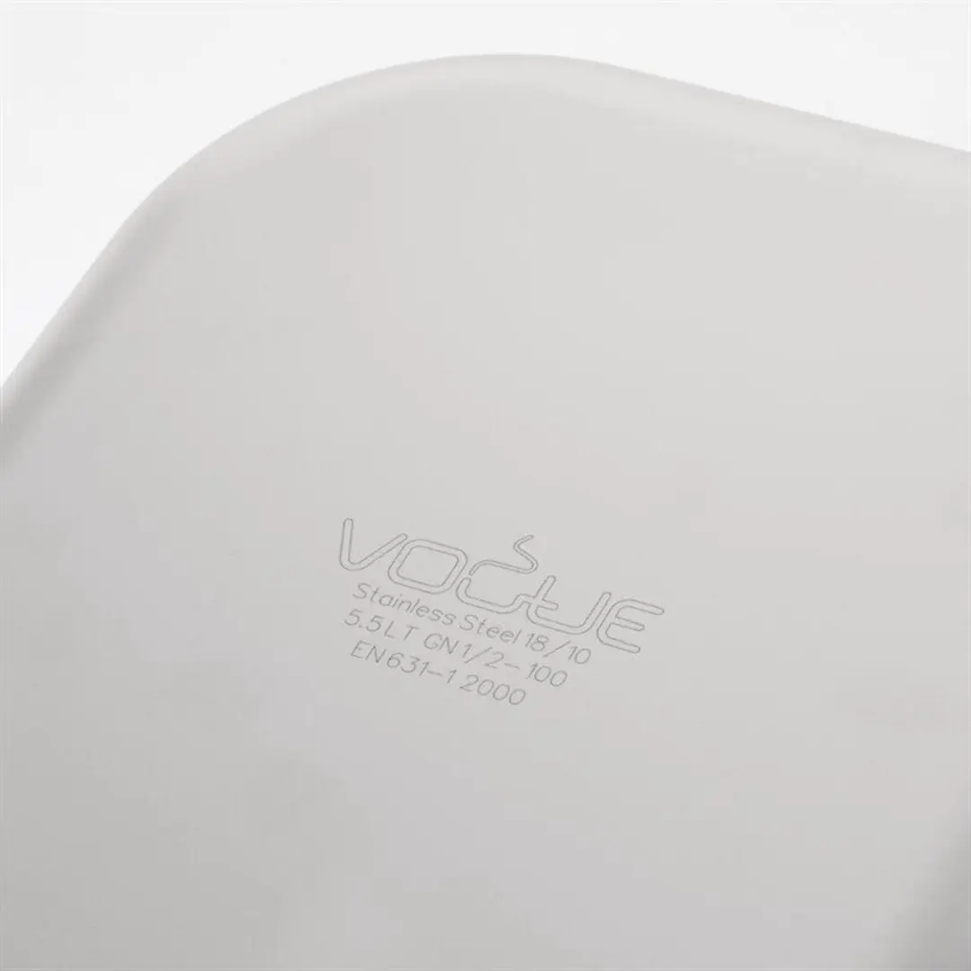Vogue RVS GN 1/2 Bak 100mm - Grijs