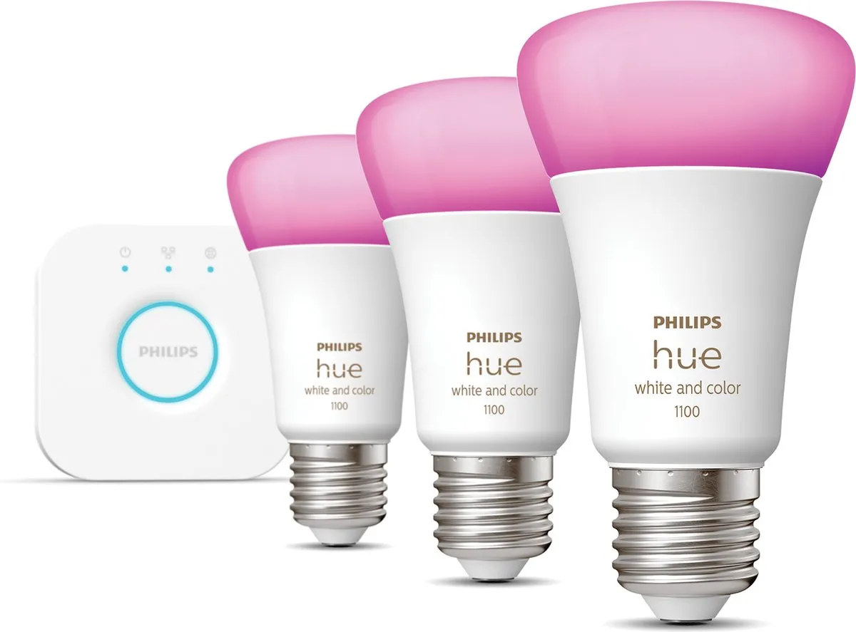 Philips Hue Starterkit 3 Lampen RGBW - Wit