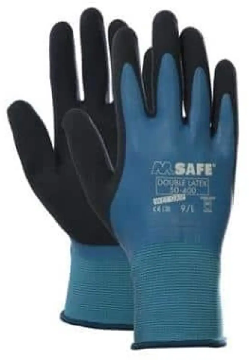 Oxxa Double-Latex 50-400 Handschoen M - Blauw/Zwart