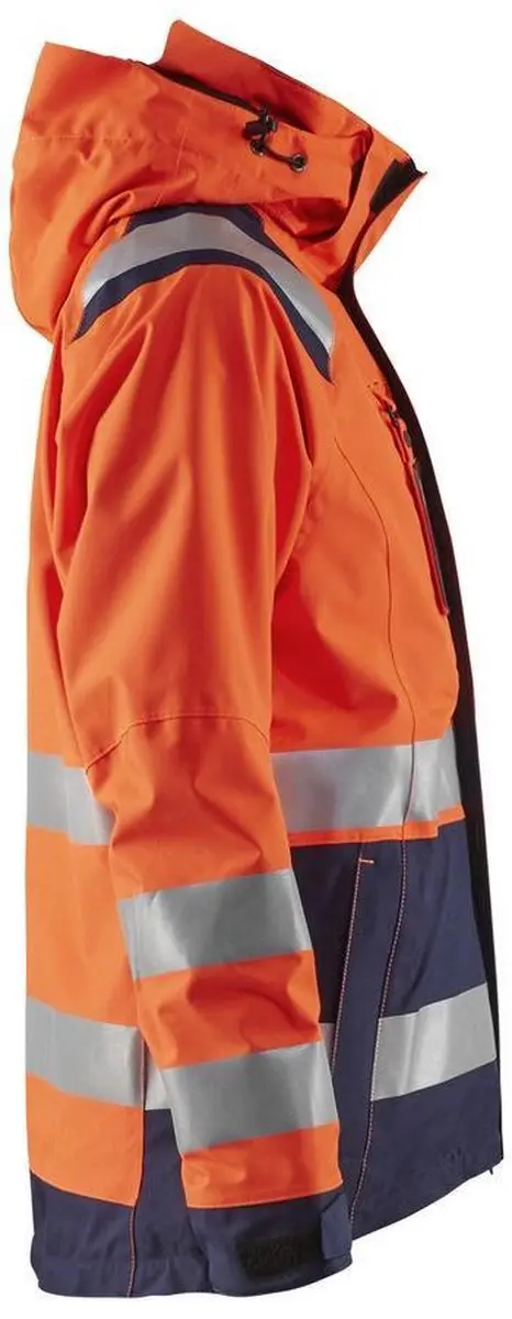 Blåkläder 4904-1987 Dames Shell Jack - M - High Vis Oranje/Marineblauw - afbeelding 6 van 6