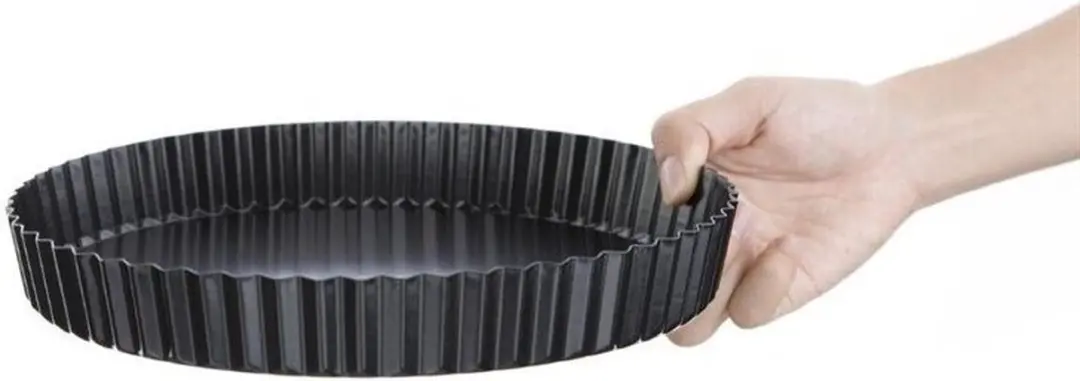 Vogue Antikleef Quichevorm 25cm - Losse bodem - Zwart