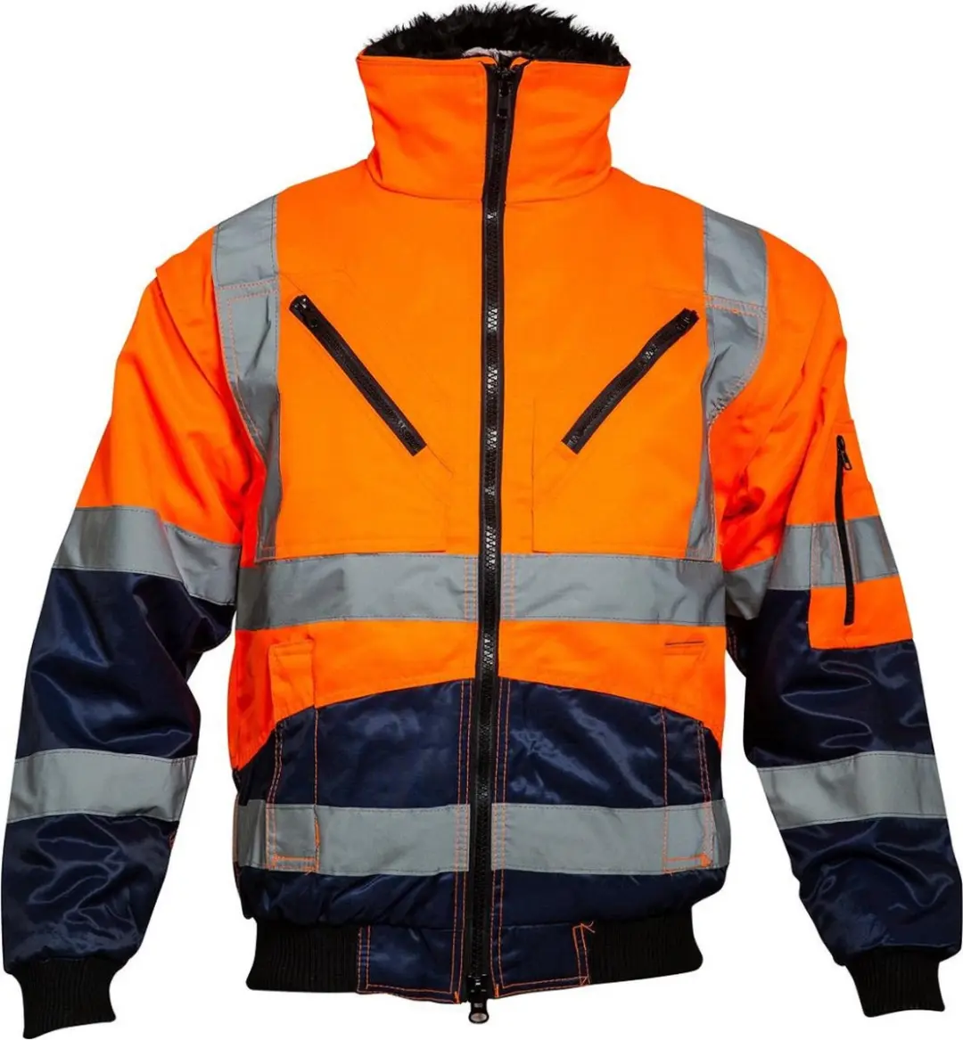 Oxxa M-Wear 0964 Pilotjack - M - Oranje/Marineblauw