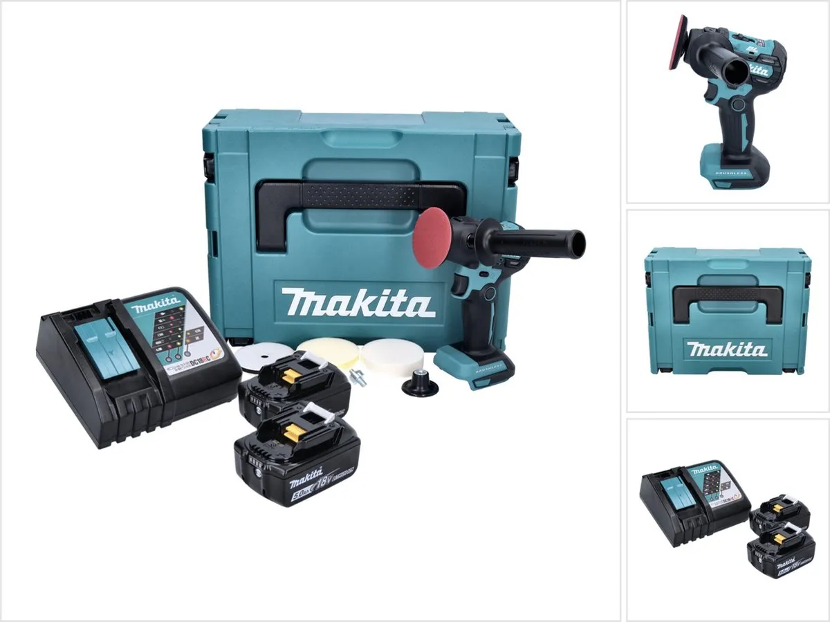 Makita DPV300RTJ Accu Schuur-/Polijstmachine 18V - 2x 5.0Ah