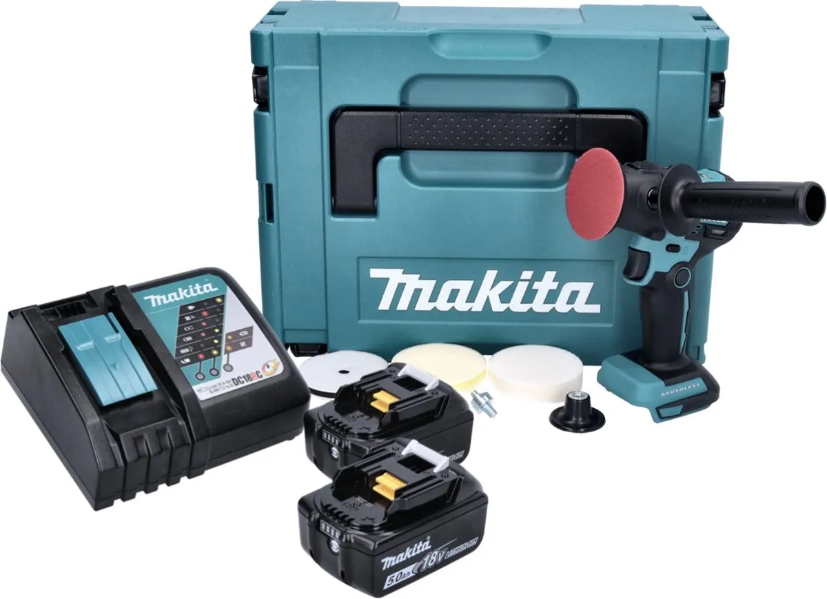Makita DPV300RTJ Accu Schuur-/Polijstmachine 18V - 2x 5.0Ah