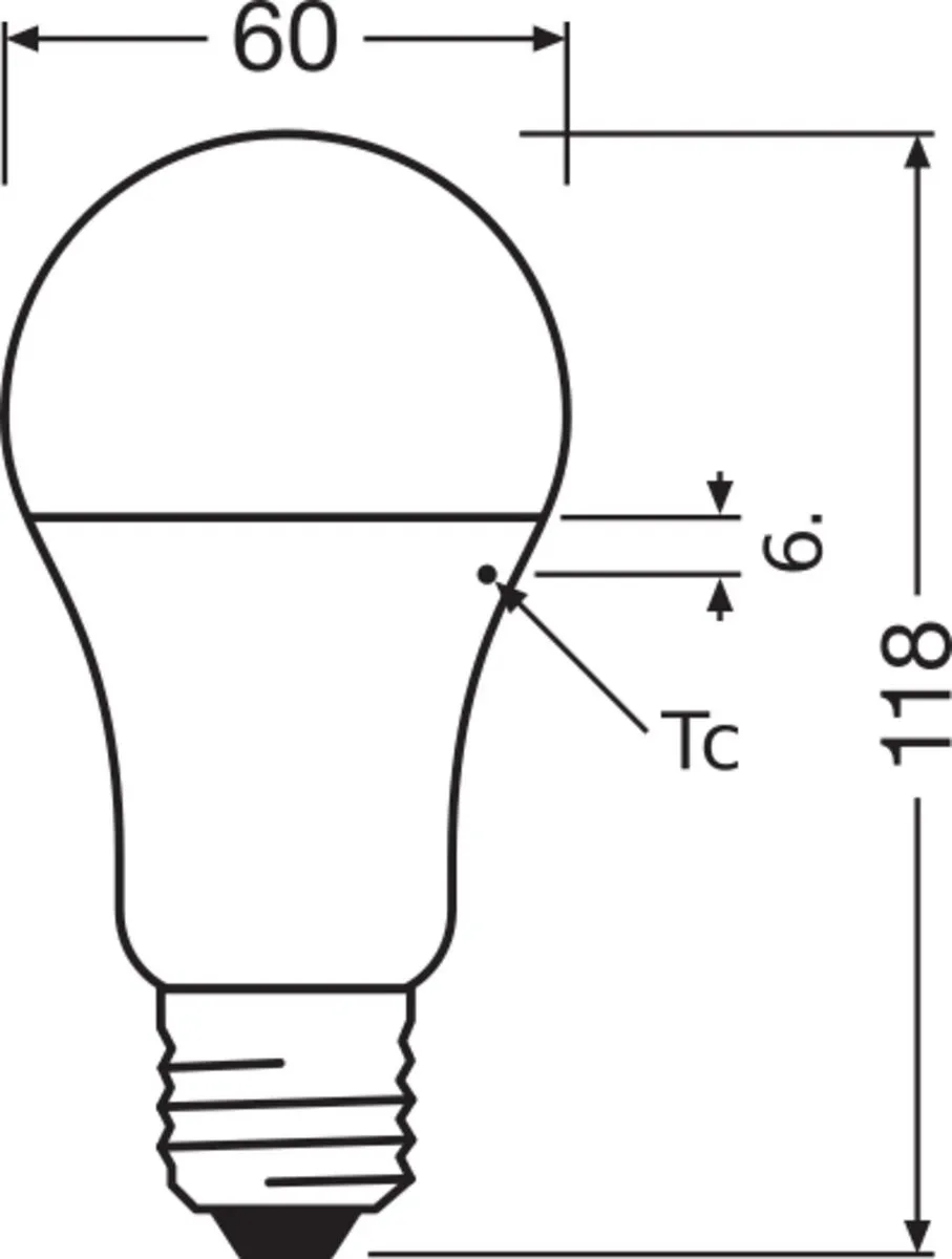 LEDVANCE Classic LED E27 Peer Mat 13W 1521lm - Zeer Warm Wit - afbeelding 3 van 6