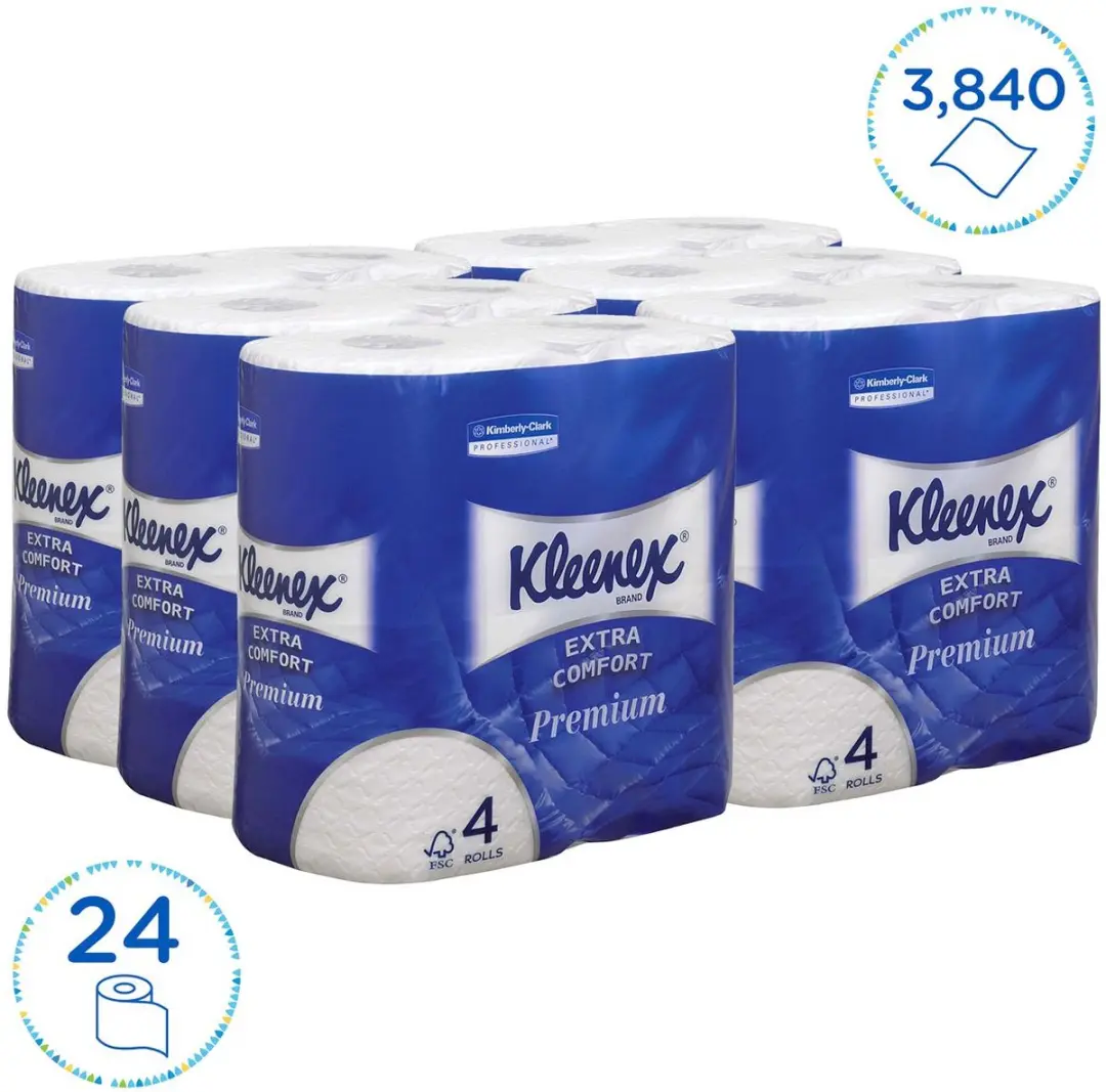 Kleenex Toiletpapier 8484 4-laags 160 vel - Wit