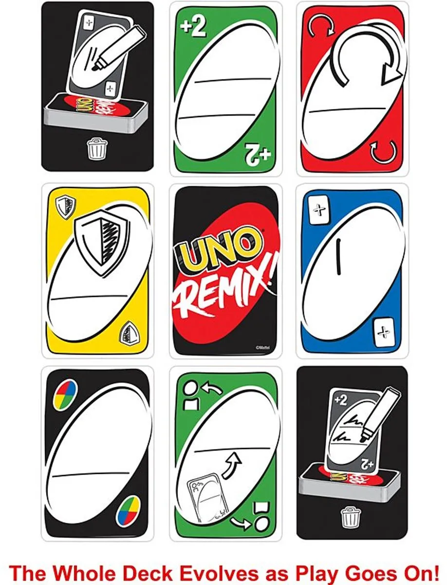 Mattel Games UNO Remix Kaartspel - 10 Spelers