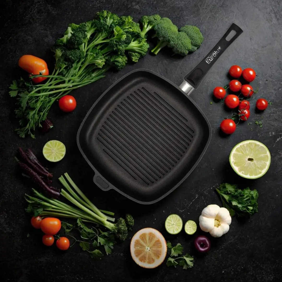 Eurolux Grillpan 28x28cm Inductie - Zwart - afbeelding 6 van 6